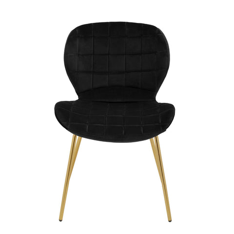 Luxe Black Velvet Dining Chair