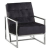 Luxe Black Velvet Accent Chair