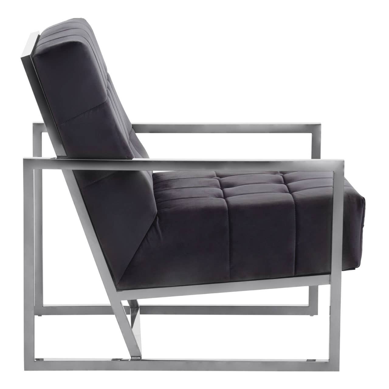 Luxe Black Velvet Accent Chair