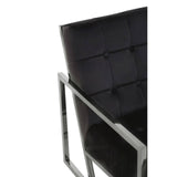Luxe Black Velvet Accent Chair