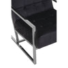 Luxe Black Velvet Accent Chair