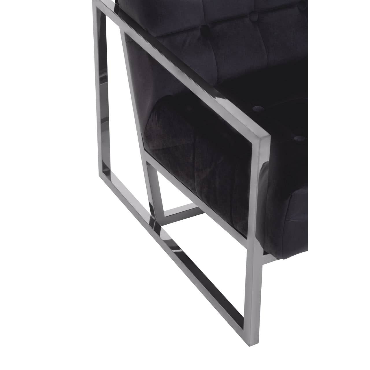 Luxe Black Velvet Accent Chair