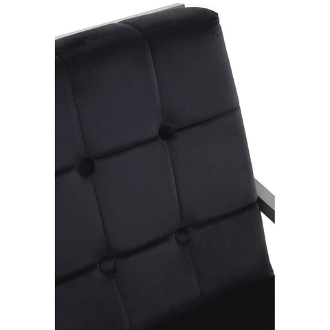 Luxe Black Velvet Accent Chair