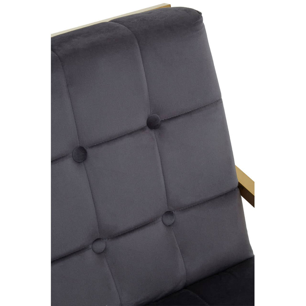 Luxe Grey Velvet Gold Chair