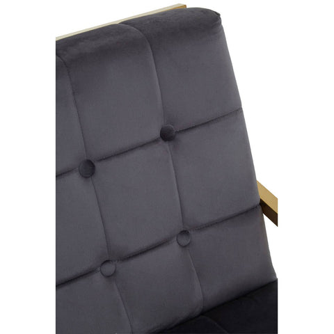 Luxe Grey Velvet Gold Chair