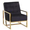 Luxe Black Velvet Gold Chair