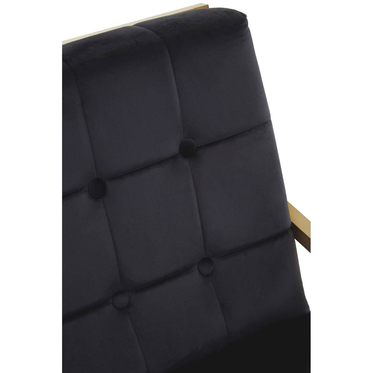 Luxe Black Velvet Gold Chair