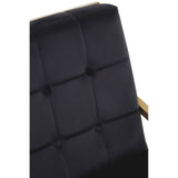Luxe Black Velvet Gold Chair