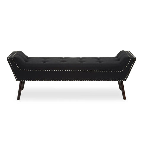 Modern Black Fabric Bench
