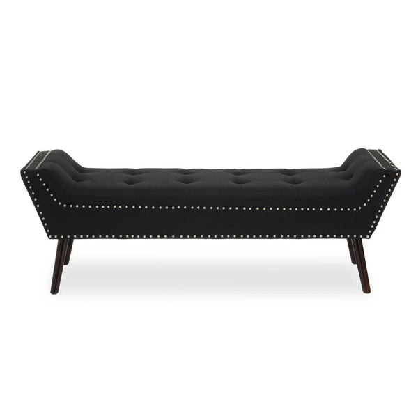 Modern Black Fabric Bench