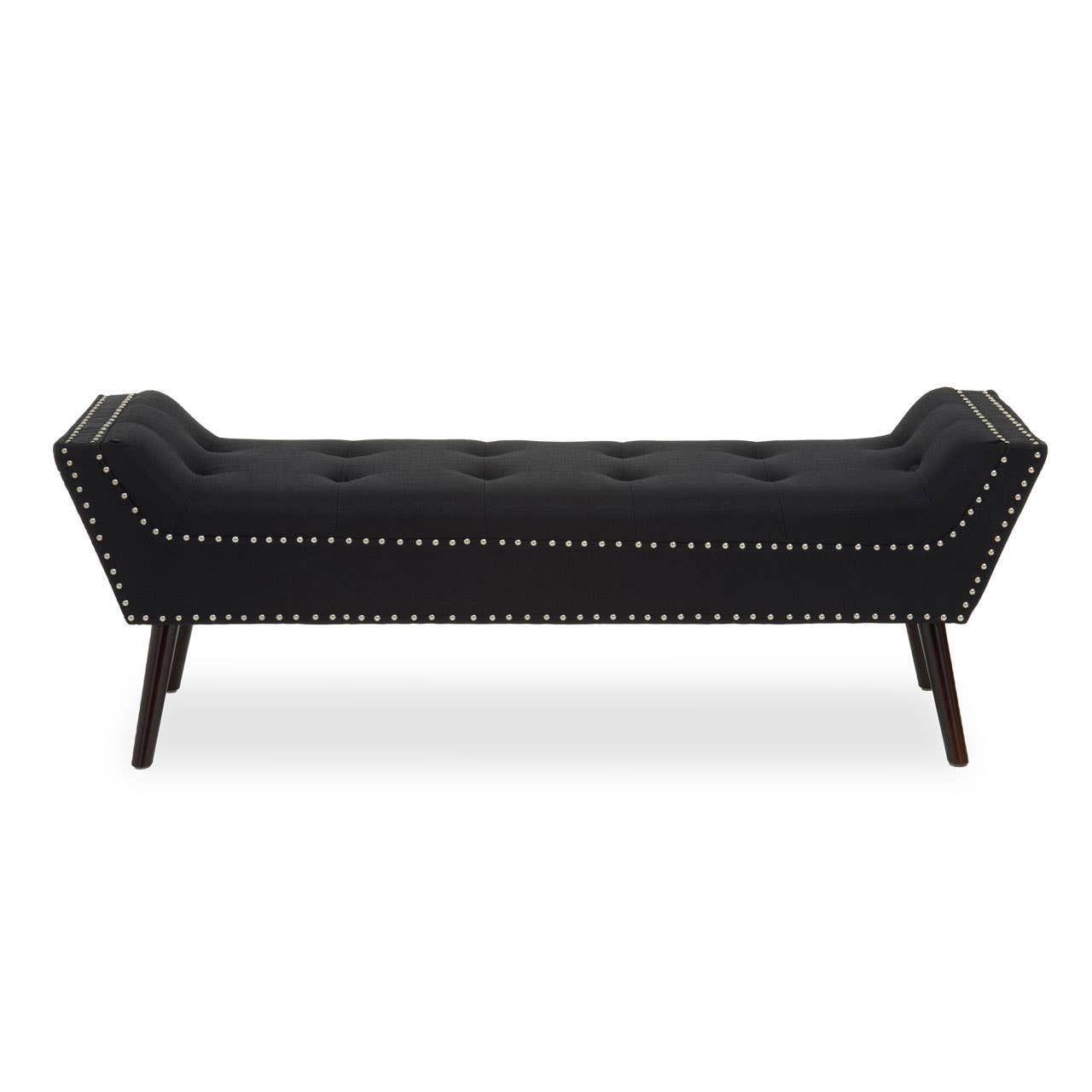 Modern Black Fabric Bench