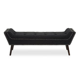 Modern Black Fabric Bench