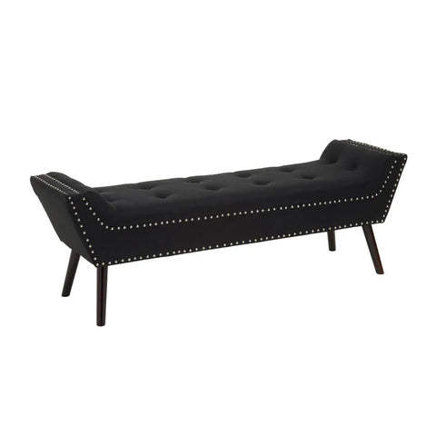 Modern Black Fabric Bench