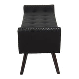 Modern Black Fabric Bench