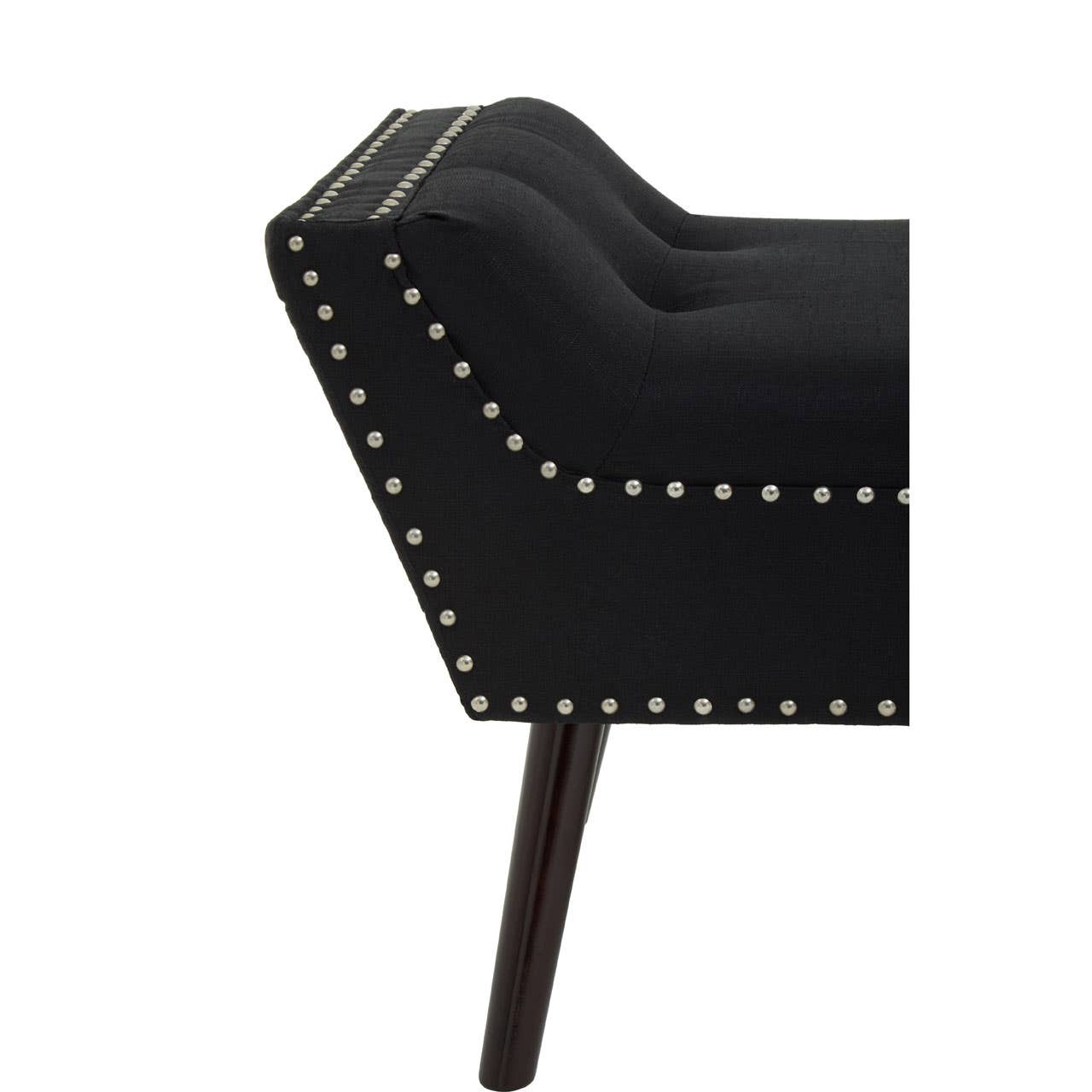 Modern Black Fabric Bench