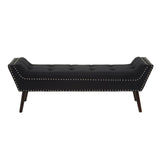 Modern Black Fabric Bench