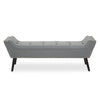 Modern Grey Fabric Bench