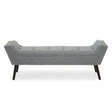 Modern Grey Fabric Bench