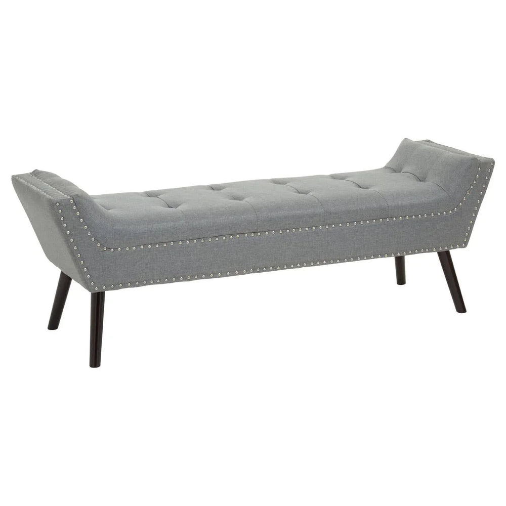 Modern Grey Fabric Bench