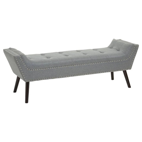 Modern Grey Fabric Bench