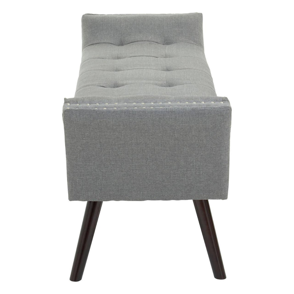 Modern Grey Fabric Bench