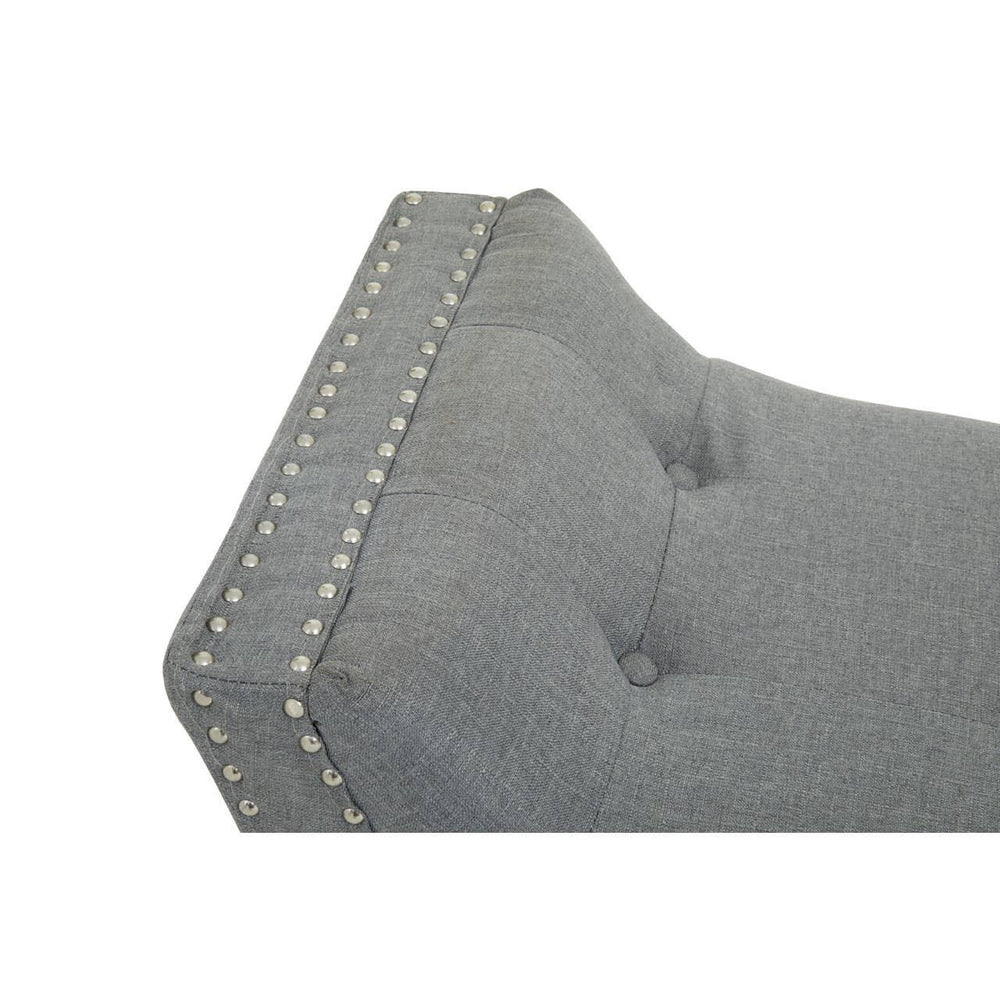 Modern Grey Fabric Bench