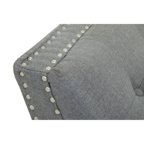 Modern Grey Fabric Bench