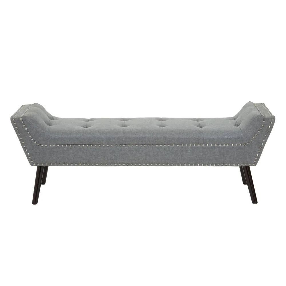 Modern Grey Fabric Bench