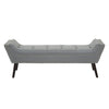 Modern Grey Fabric Bench