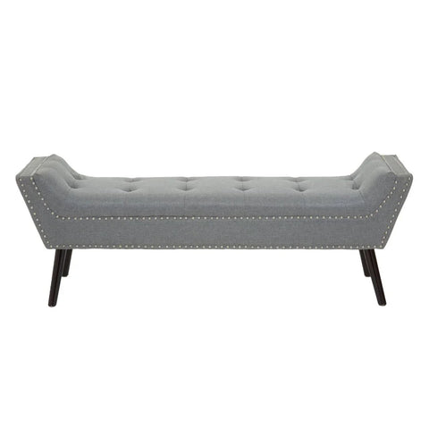 Modern Grey Fabric Bench