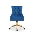 Luxe Blue Velvet Office Chair