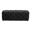 Luxe Black Velvet Tufted Bench