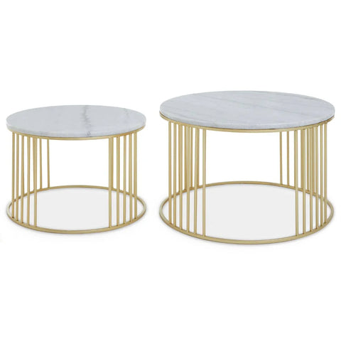 Marble & Gold Side Tables