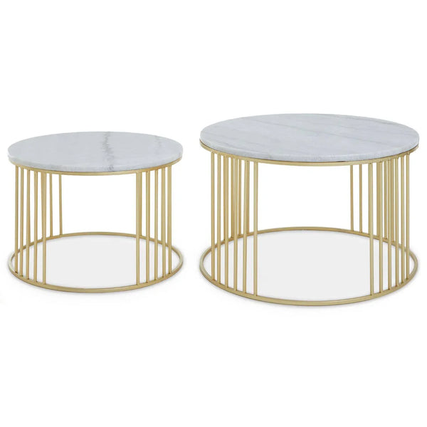 Marble & Gold Side Tables