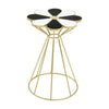 Monochrome Flower Petal Side Table