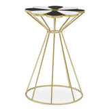 Monochrome Flower Petal Side Table