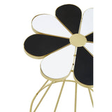 Monochrome Flower Petal Side Table