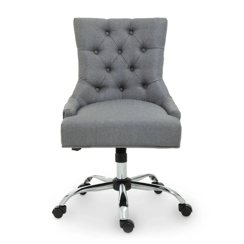Sleek Grey Swivel Office Chair