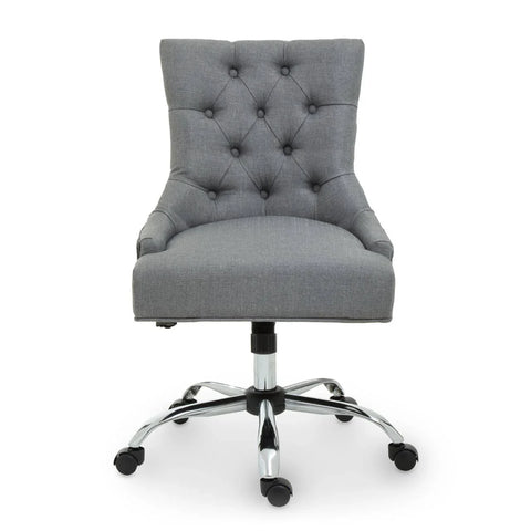 Sleek Grey Swivel Office Chair
