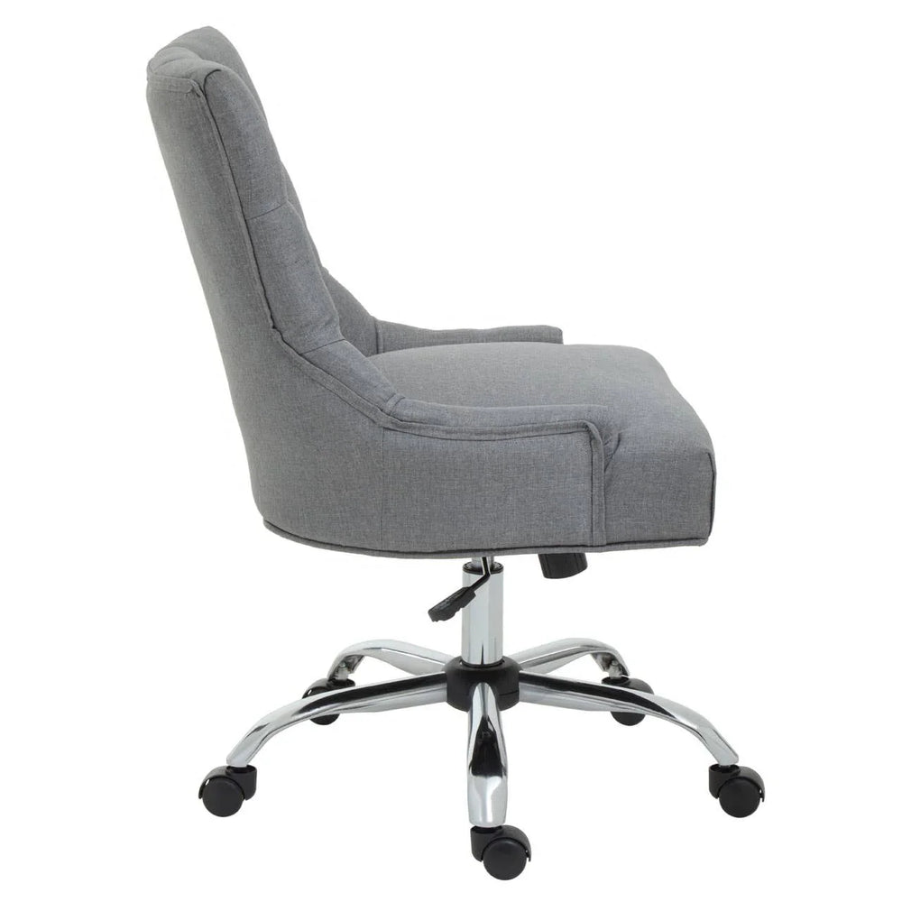 Sleek Grey Swivel Office Chair