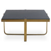 Golden Frame Black Glass Coffee
