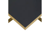Golden Frame Black Glass Coffee