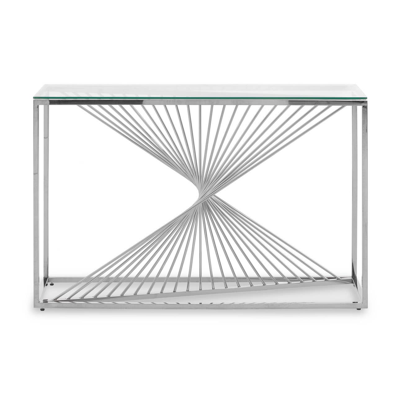 **Elegant Silver Console Table**