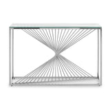 **Elegant Silver Console Table**