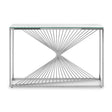 **Elegant Silver Console Table**