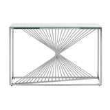 **Elegant Silver Console Table**