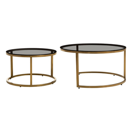 Gold & Black Glass Coffee