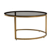 Gold & Black Glass Coffee