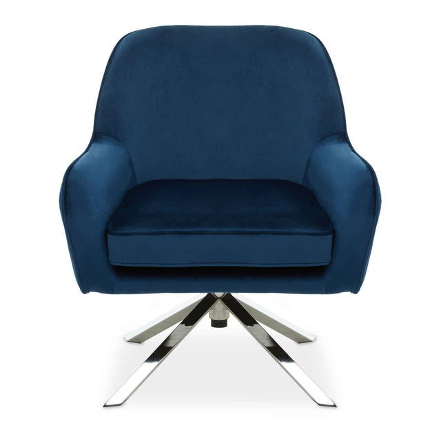 Luxe Midnight Velvet Accent Chair