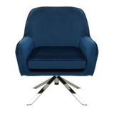 Luxe Midnight Velvet Accent Chair